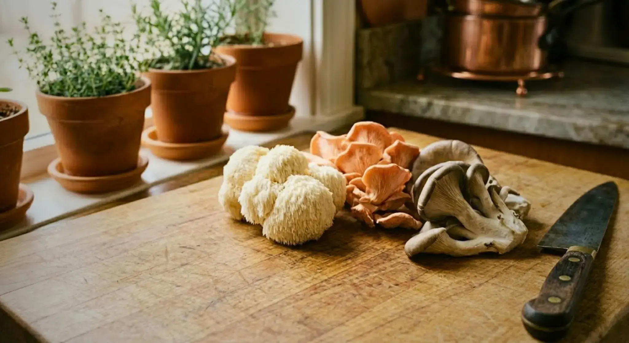 Fresh mushrooms grown in Cultivar